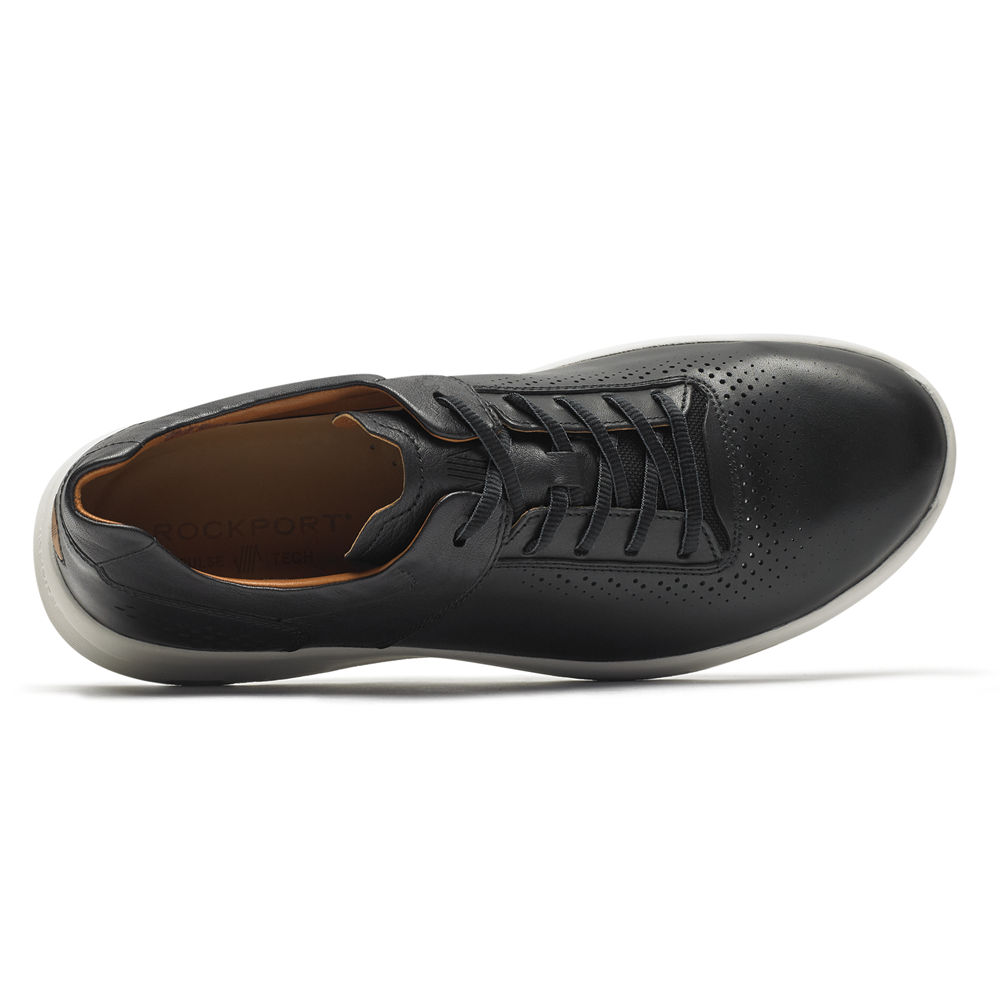 Rockport Mens Sneakers Black - PulseTech Plain Toe - UK 946-TRWYSZ